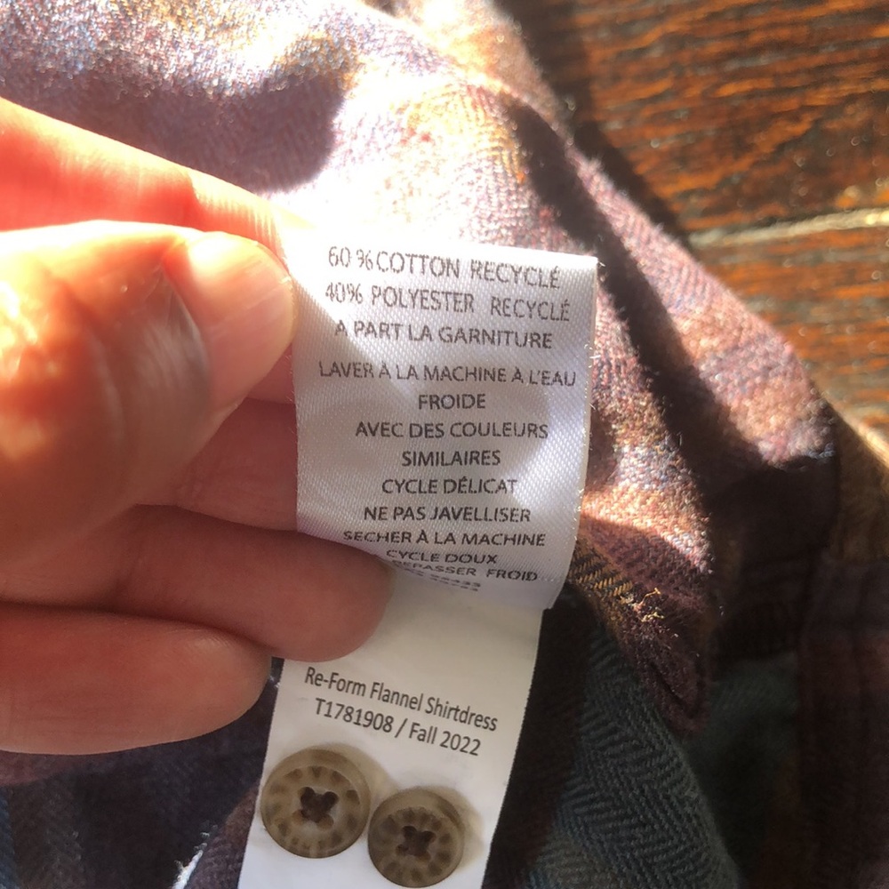 Toad&Co Plaid Shirt Dress - Blue and Brown - Picture 7 of 10